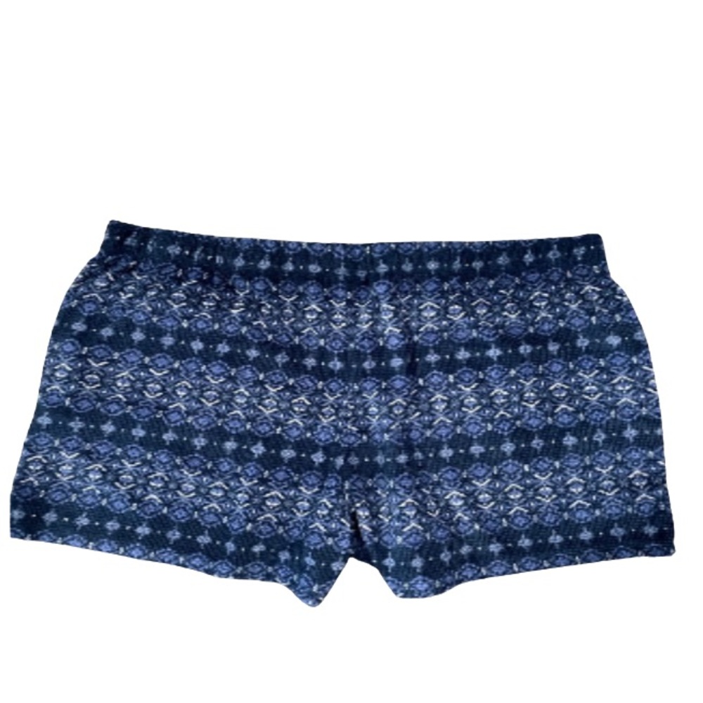 NWT Eddie Bauer Pajama Shorts Women's Loungewear Blue Geometric
